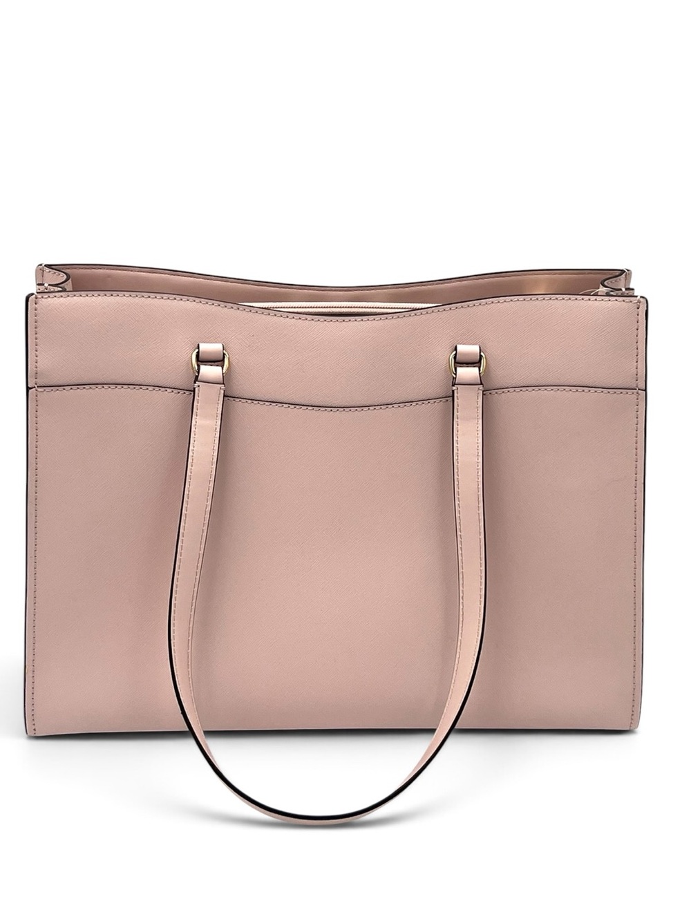 NWT Michael Kors Jet Set Travel Large Saffiano Leather Tech Pocket Tote Bag Pink - Picture 4 of 12